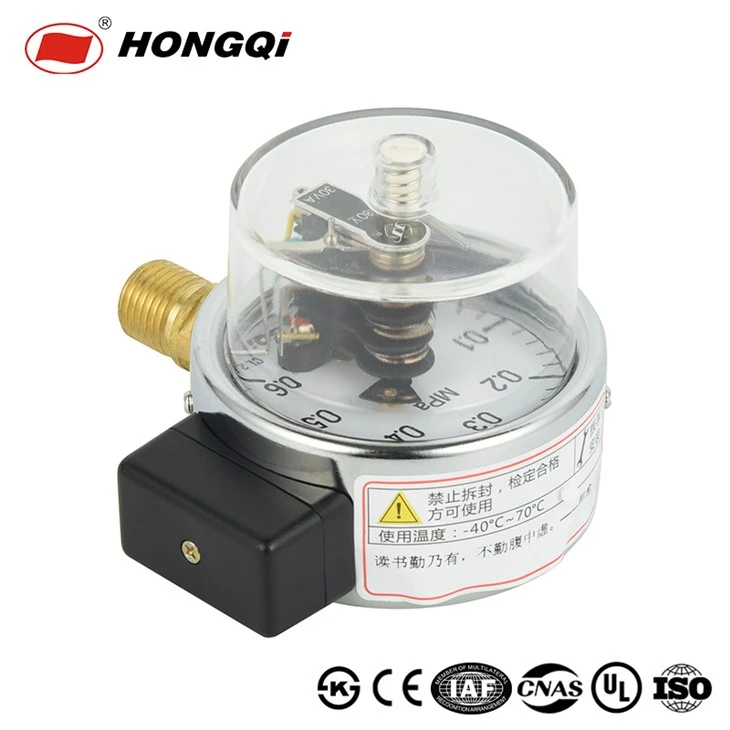 40mm Dial Magnetic Auxiliary Electric Contact Pressure Gauge, Hongqi Brand