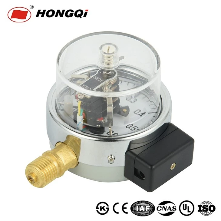 40mm Hongqi Electric Contact Pressure Gauge With Magnetic Assistance high quality