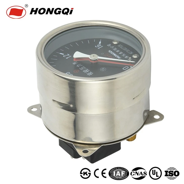 Dual Pointer Double Tube Pressure Gauge Featuring Night Glow Function