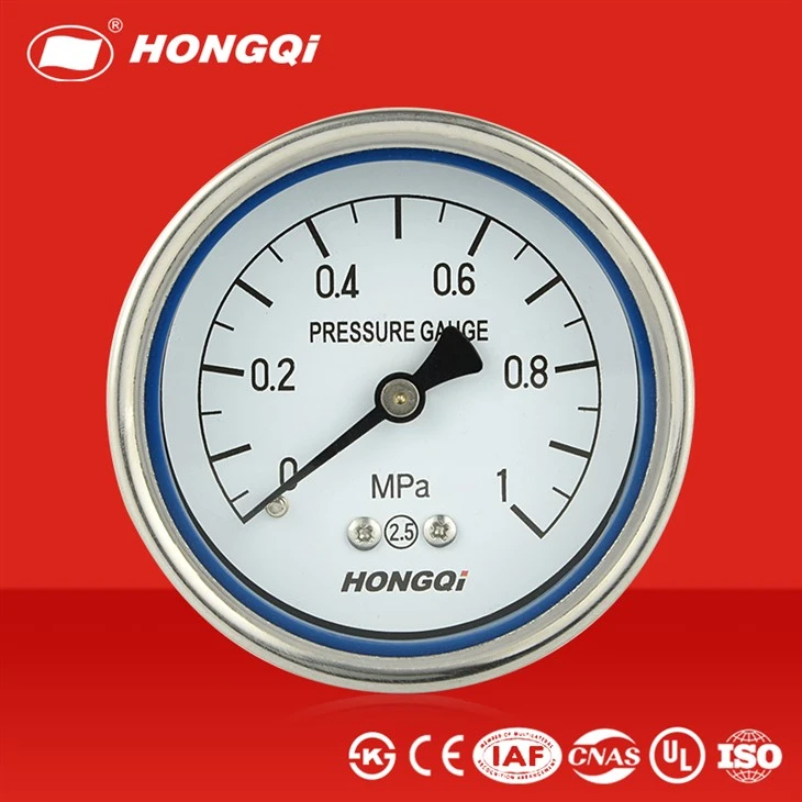 Industrial Axial Stainless Steel Pressure Gauge For Corrosive Environment