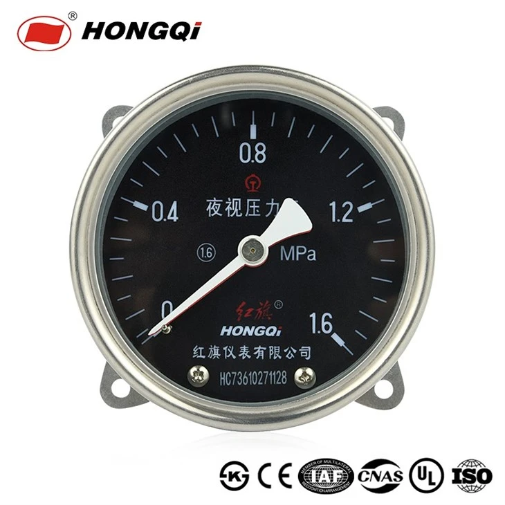 Night View Dual Pointer Double Tube Pressure Measuring Gauge suppliers