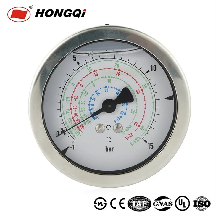Oil-Filled Shock-Resistant Stainless Steel Axial Pressure Gauge suppliers