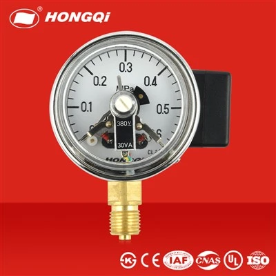 Industrial Hongqi 40mm Magnetic Auxiliary Contact Pressure Gauge