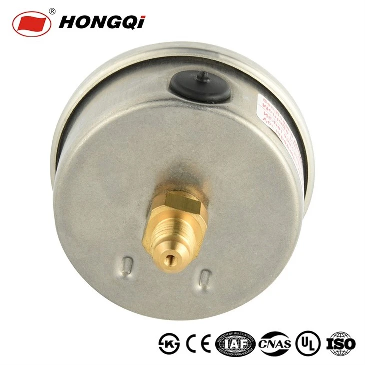 Stainless Steel Axial Mount Pressure Gauge, Oil Filled For Vibration Resistance price