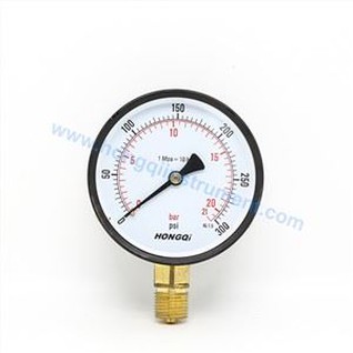 100mm Black Steel Case Pressure Gauge