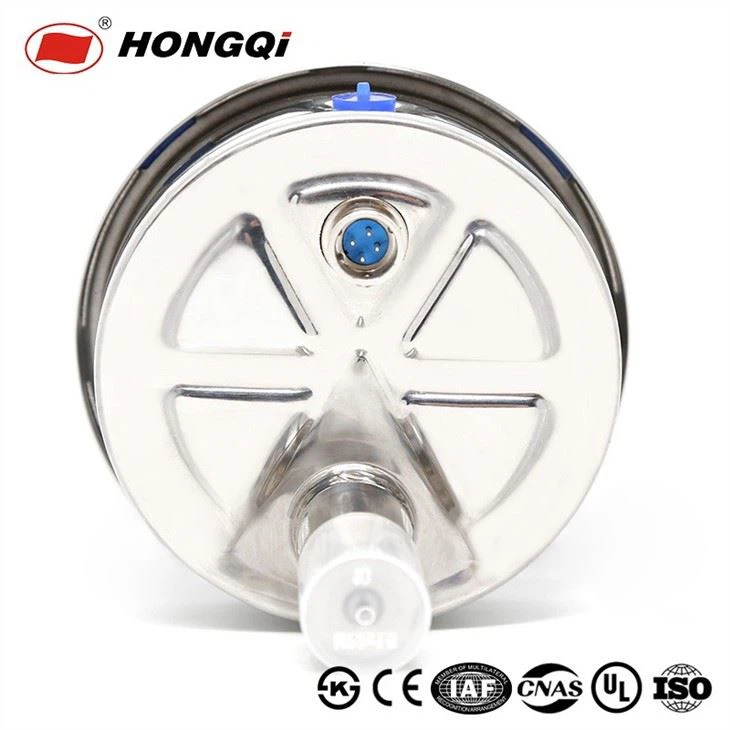 Stainless steel axial electric contact pressure gauge (4)