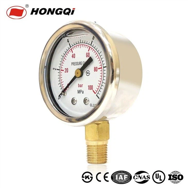 Bourdon Style Pointer Display Pressure Gauge