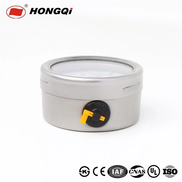HongQi 304 Stainless Steel Measuring Calibrator Pressure Gauge NPT 1/4 Welding Pressure Meter