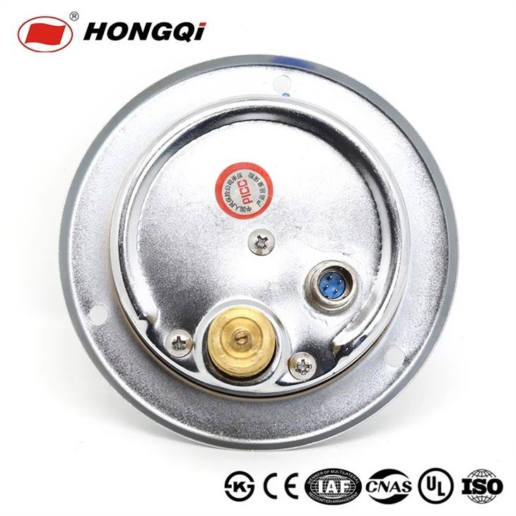 Axial shock resistant electric contact Manometer