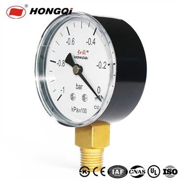 40mm Metal Shell Air Compressor Pressure Measurement Gauge