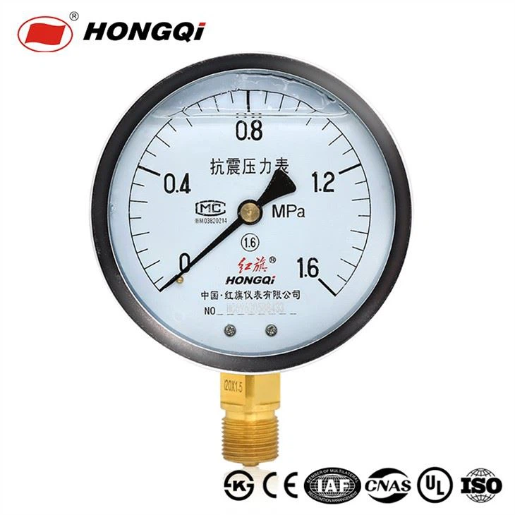100mm Dial Shockproof Inner Glycerine Oil Filled Pressure Gauge