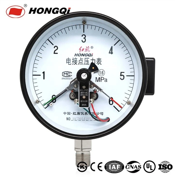 150mm Black Shell Electric Contact Pressure Gauge