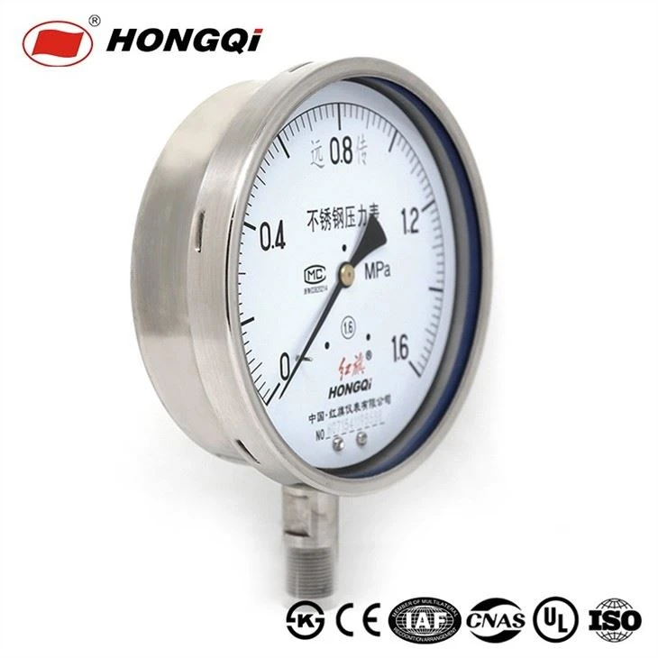 150mm Far Transmission Spring Tube Pressure Gauge
