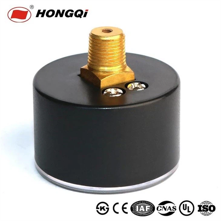 Transparent case pressure gauge at outlet