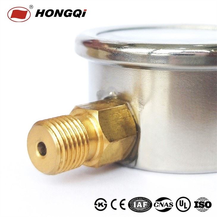 40mm Shockproof Stainless Steel Liquid Filled / Oil Pressure Gauge