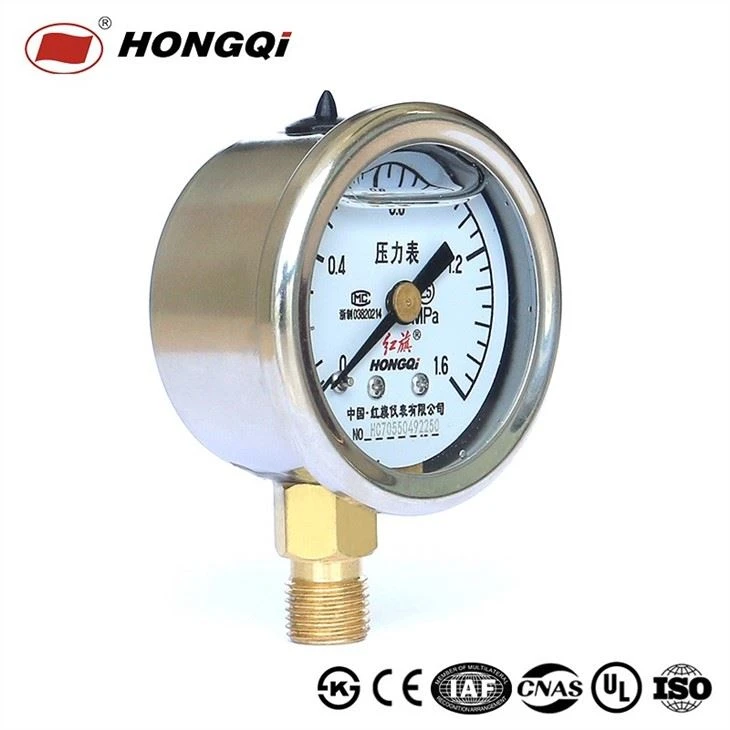 40mm Shockproof Stainless Steel Liquid Filled / Oil Pressure Gauge