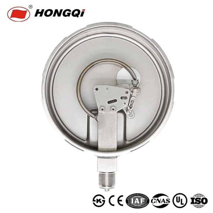 All Stainless Steel Pressure Gauge Liquid Filled Manometer Corrosion-Proof Pressure Gauge Meter Bottom Connection