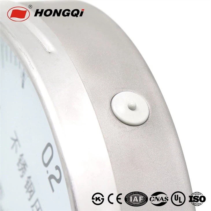 All Stainless Steel Pressure Gauge Liquid Filled Manometer Corrosion-Proof Pressure Gauge Meter Bottom Connection