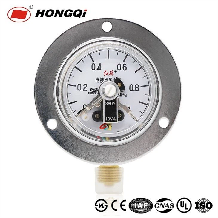 Dia 60mm Electric Contact Pressure Gauge With Radial Direction Connection Type