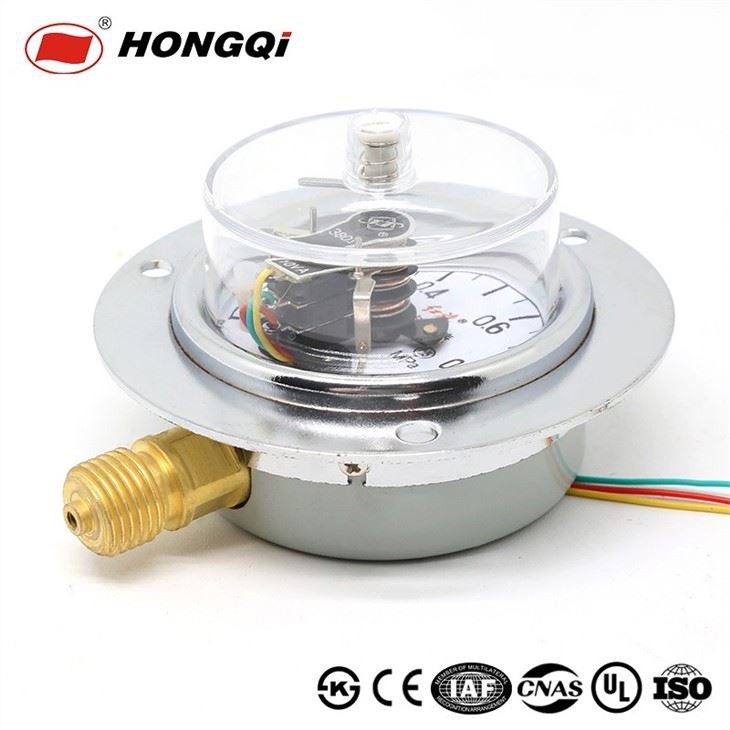 Dia 60mm Electric Contact Pressure Gauge With Radial Direction Connection Type