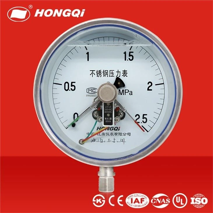 Full Stainless Steel Photo Electricity Contacts Device Electric Contact Pressure Gauge