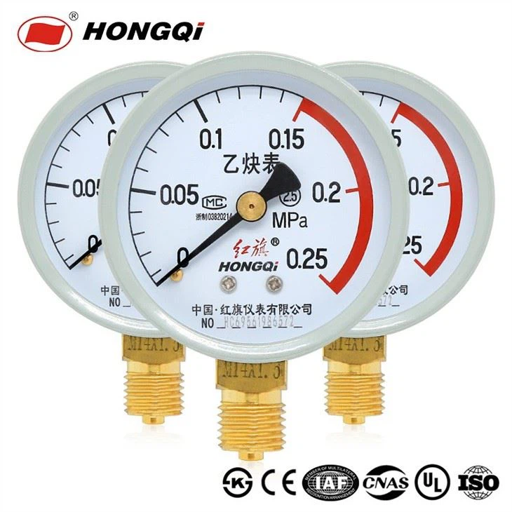 Gas Acetylene Pressure Gauge Accuracy Class 2.5