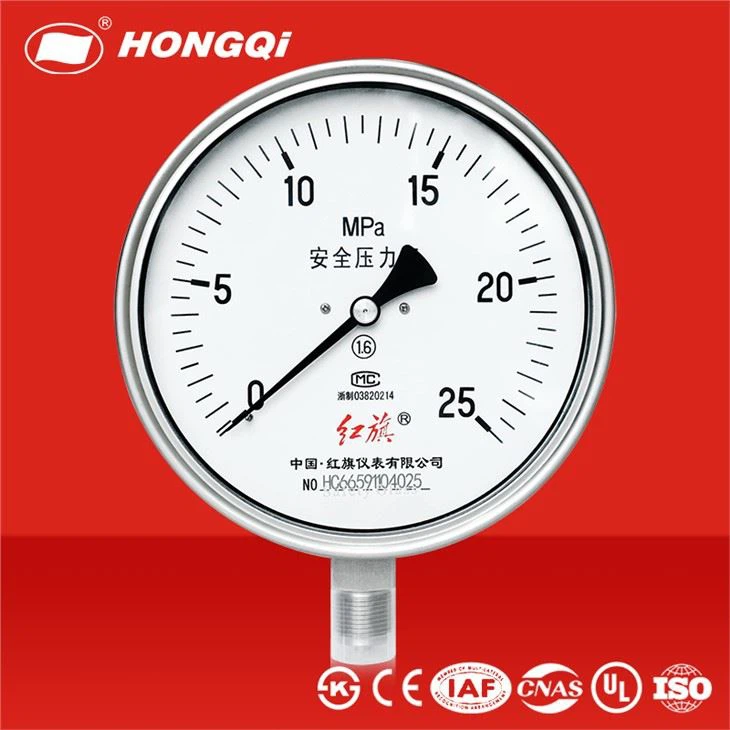 General Pressure Gauge With Stainless Steel Case Safety Explosion