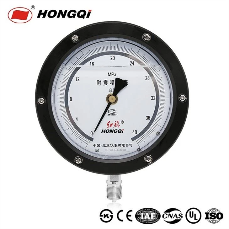 General Shockproof Precision Pressure Gauge Silicone/Glycerin Filled Manometer