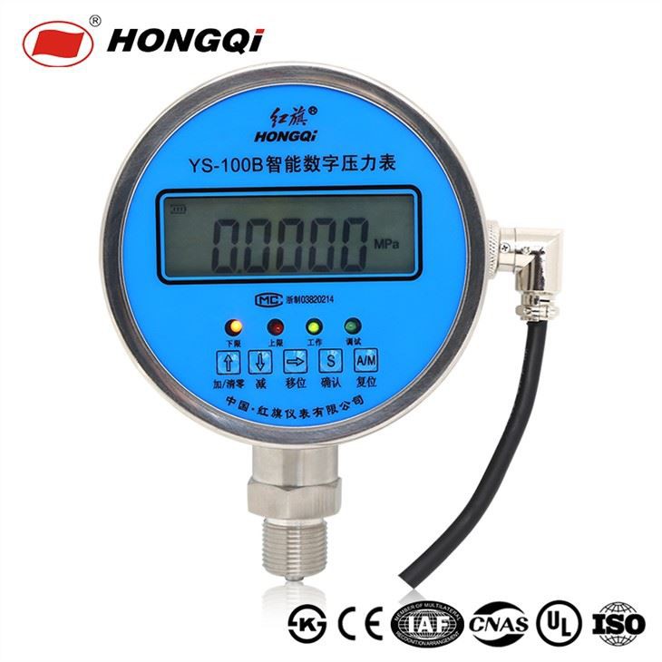High Precision LCD Display Digital Fuel Oil Air Pressure Gauge