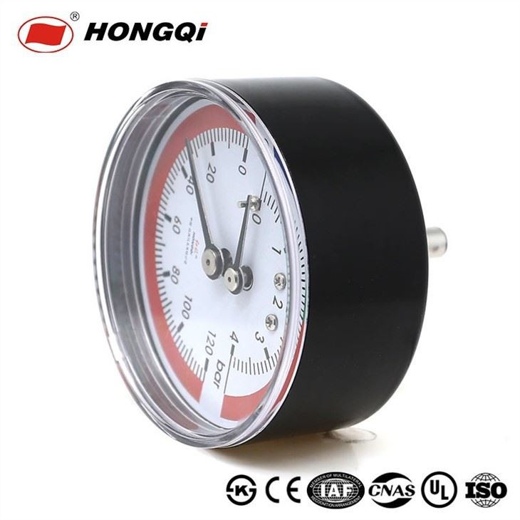 black painted steel temperature pressure gauge (2)
