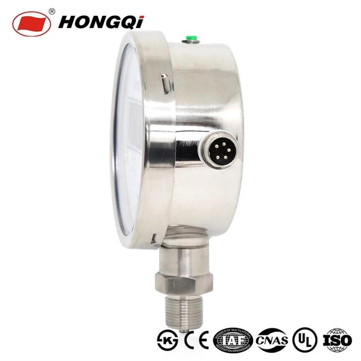 Hongqi 100mmDigital Hydraulic/Gas Industrial Precision Pressure Gauge With M20*1.5 Lower Mount