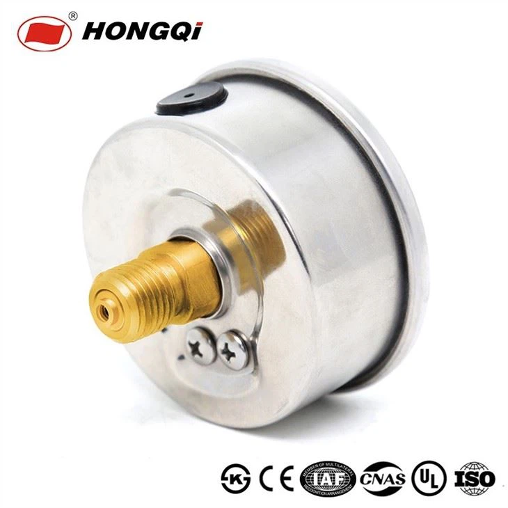 Hongqi 60mm Oiled Radial Direction Stainless Steel Case Pressure Gauge