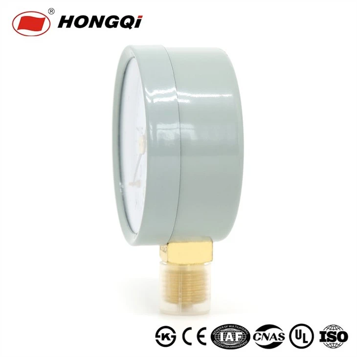 Hongqi Y-60mm General Pressure Gauge Plastic Case With Black Aluminum Pointer