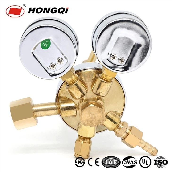 Oxygen Reducer Switch Control Valve Regulator With Gauges Fittings