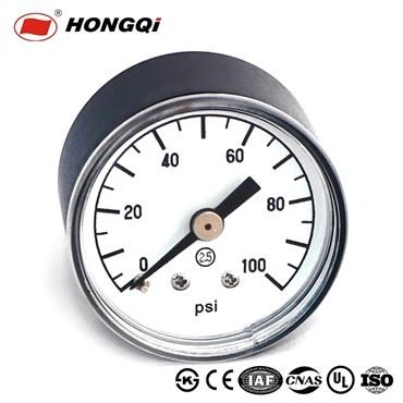 40mm Axial Mounted Black Plastic Dry Pressure Gauge