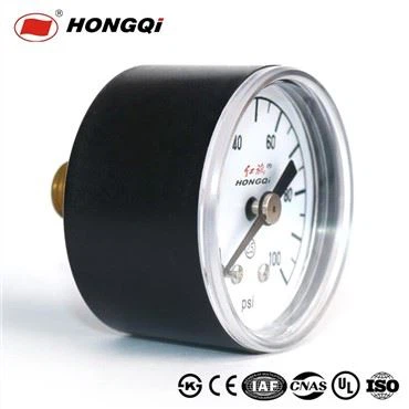 40mm Axial Mounted Black Plastic Dry Manometer