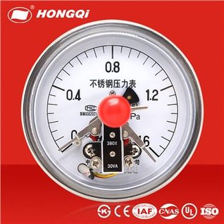 Back Mounted Electric Contact Axial Pressure Gauge