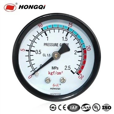 Black Painted Steel Case Pressure Gauge