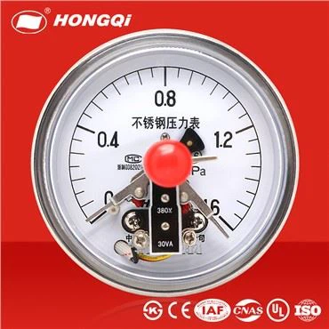 Electric Contact Axial Stainless Steel Pressure Gauge