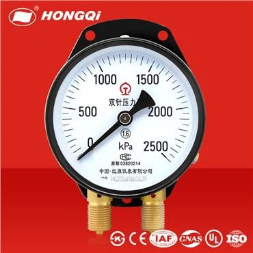 General Pressure Gauge With Double Pointer For Railway