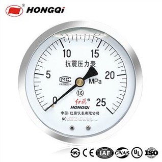 Hongqi 100mm Stainless Steel Manometer Glycerin Filled Pressure Gauge