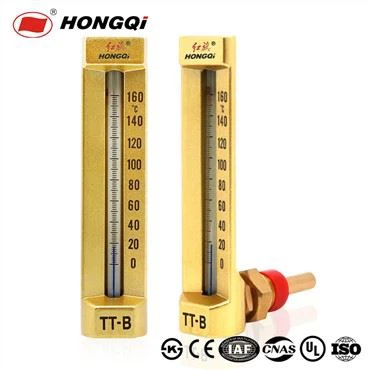 Marine Industrial Golden Finish Angle Type Thermometer