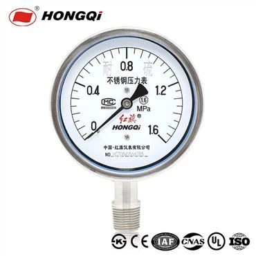 Stainless steel sulfur resistance pressure gauge