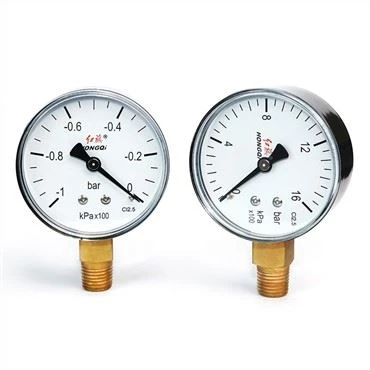 Y-60 Black Vacuum Brass Socket Pressure Gauge