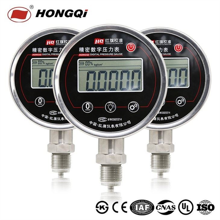 Stainless Steel Digital Display Pressure Gauge Gas Liquid Fuel Manometer