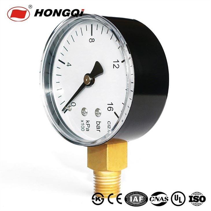 Y-60 Black Vacuum Brass Socket Pressure Gauge