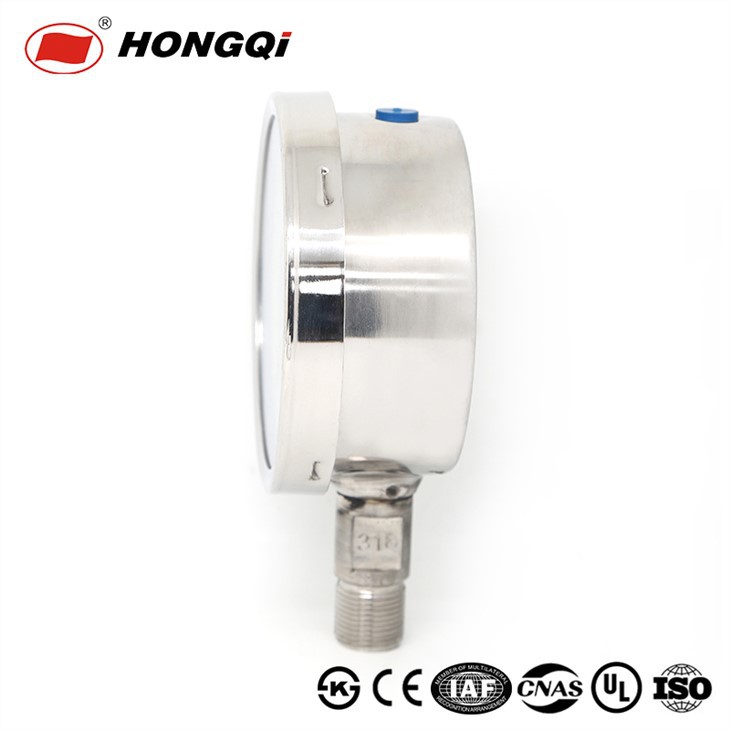 YE-100B Capsule Pressure Gauge Oil-Filled / Gas / Shock-Proof